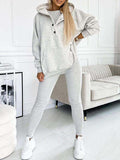 Amazon Hot Products Women's Sports Casual Hooded Sweater Thickened Thread Slim Vest Pants Three-Piece Set
