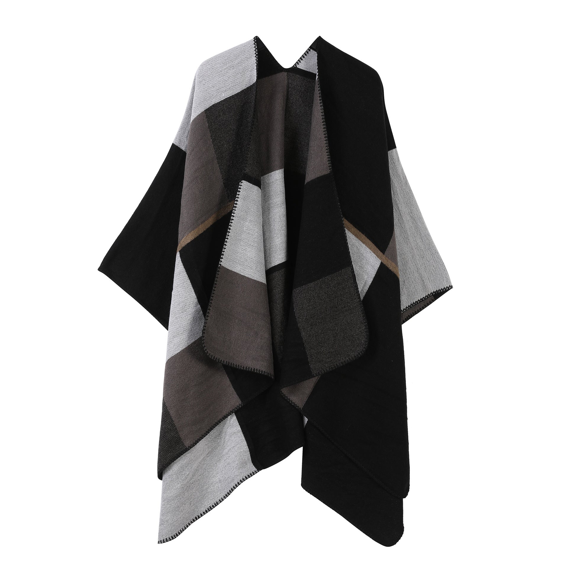 Jiangnan Watertown Knitted Shawl High-end Ethnic Style Cloak Western Sichuan Yunnan Travel Wear Imitation Cashmere Cape Women
