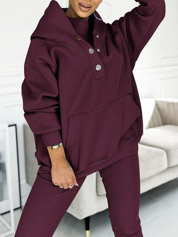 Amazon Hot Products Women's Sports Casual Hooded Sweater Thickened Thread Slim Vest Pants Three-Piece Set