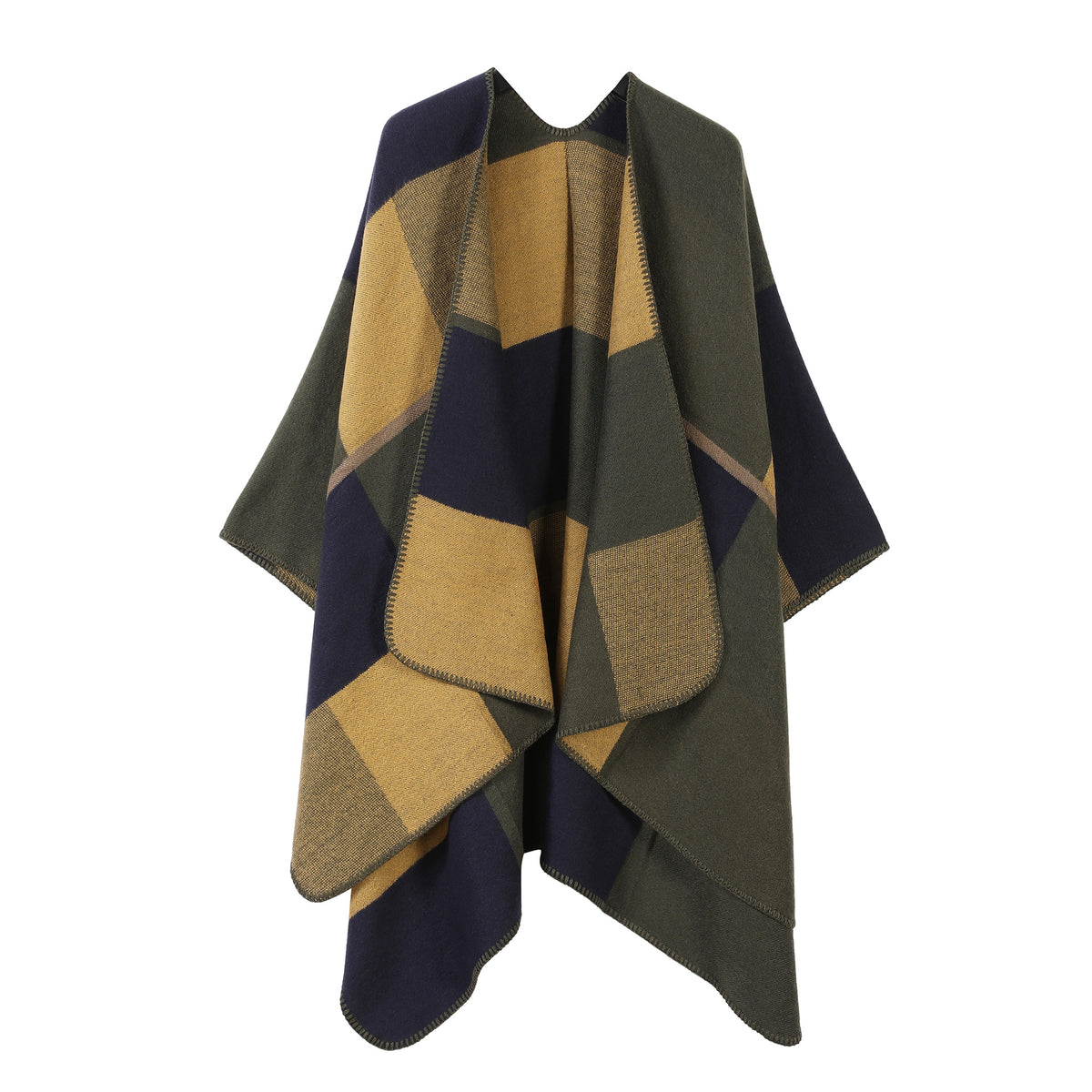 Jiangnan Watertown Knitted Shawl High-end Ethnic Style Cloak Western Sichuan Yunnan Travel Wear Imitation Cashmere Cape Women