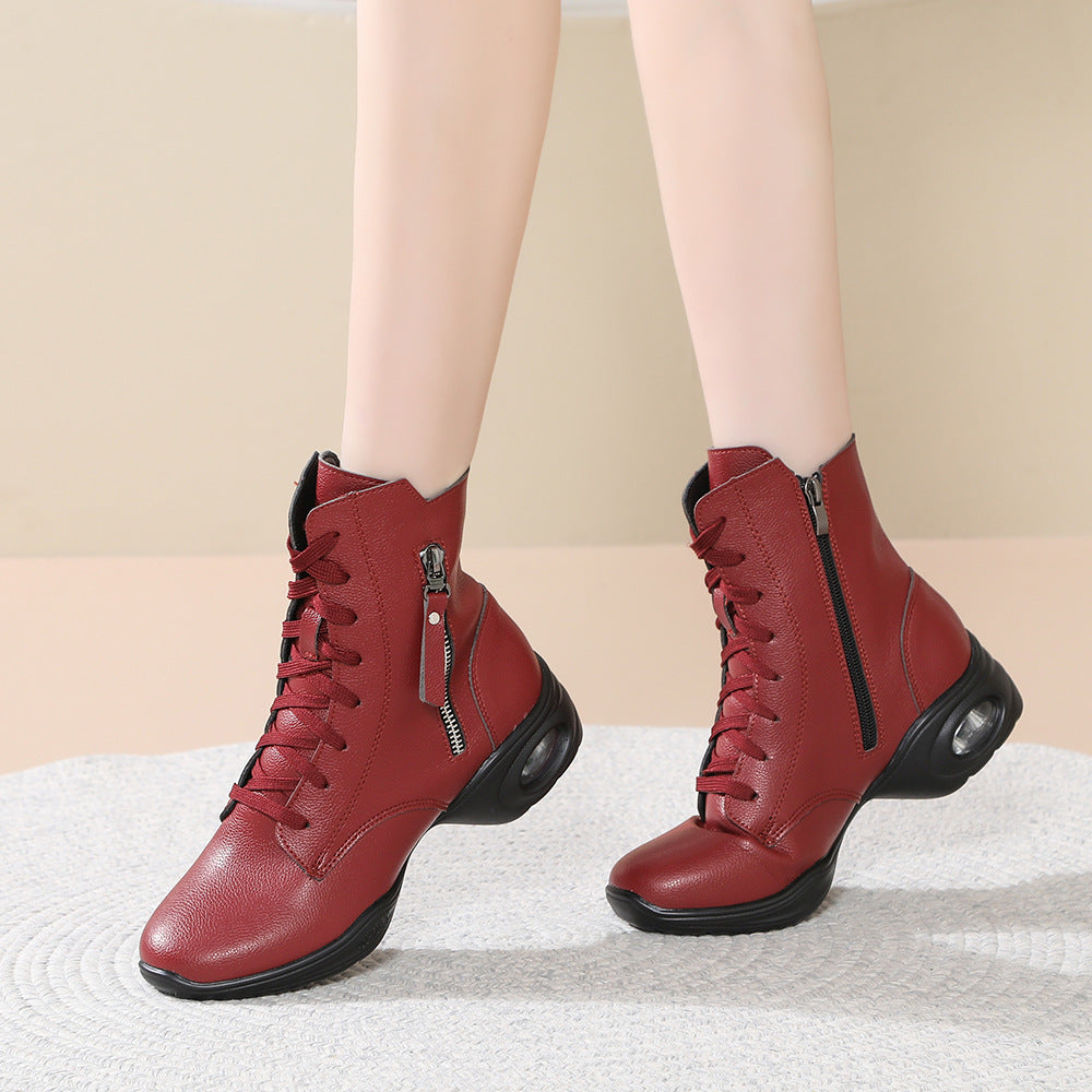 9906 Adult Dance Shoes Sailor Dance Shoes Women's Autumn and Winter Modern Dance Square Dance Shoes All-Season Soft-Soled Dance Shoes