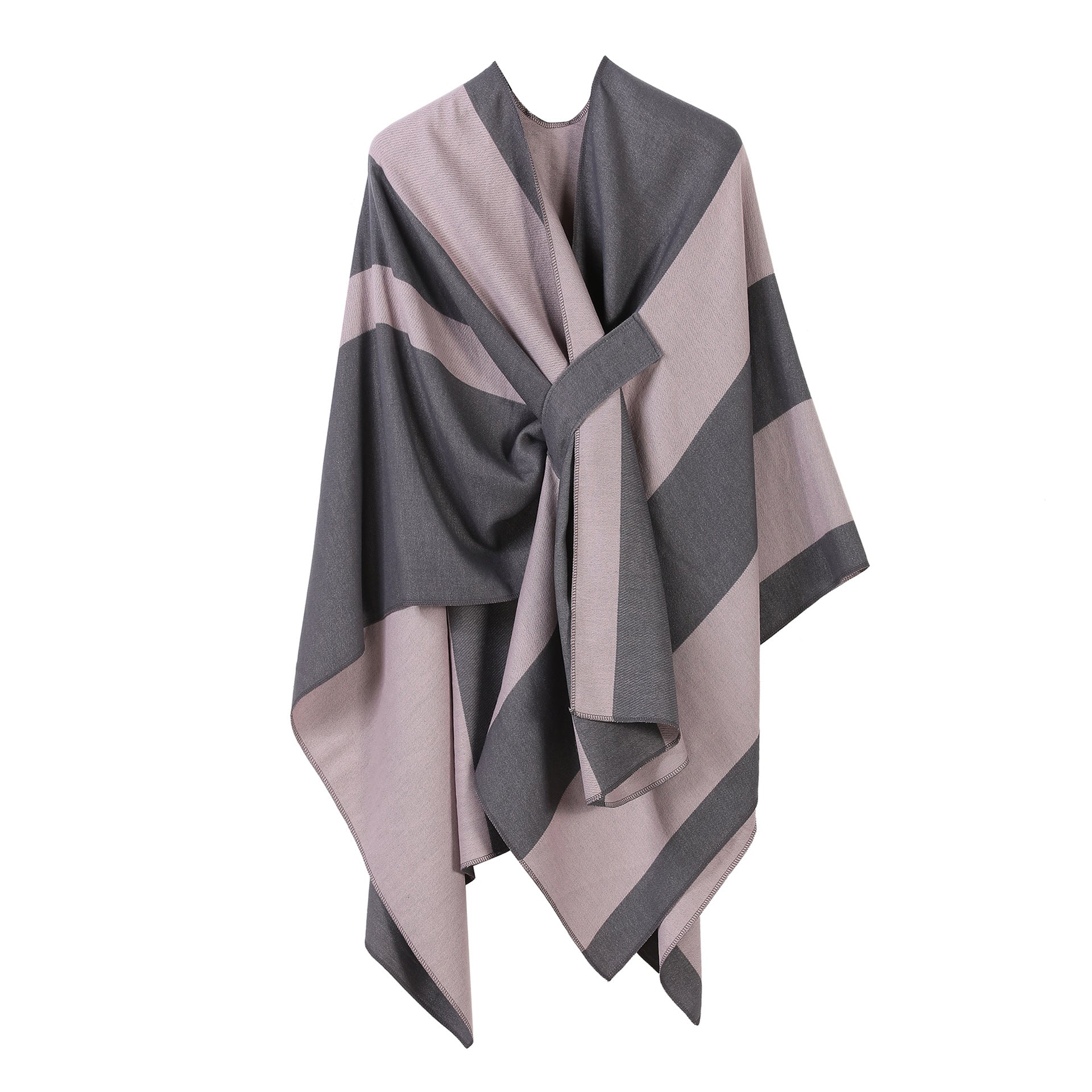 Jiangnan Watertown Knitted Shawl High-end Ethnic Style Cloak Western Sichuan Yunnan Travel Wear Imitation Cashmere Cape Women