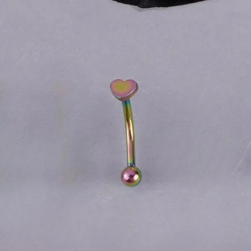 Fashion Stainless Steel Eyebrow Rings Piercing Jewelry Star Heart Colorful Cross Eyebrow Stad Eyebrow Bone Nail