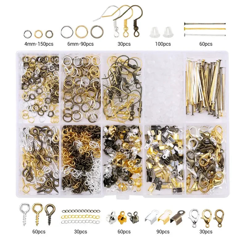 Jewelry Making Supplies Kit with Tools, Copper Wires, Thread, and Findings for Jewelry Making