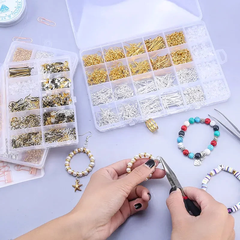 Jewelry Making Supplies Kit with Tools, Copper Wires, Thread, and Findings for Jewelry Making