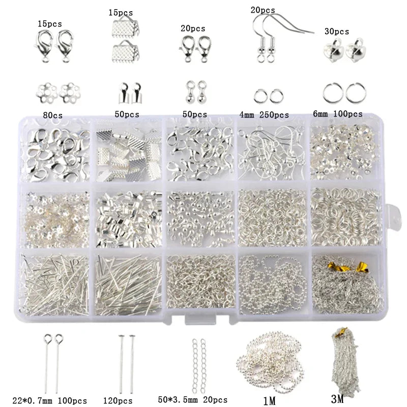 Jewelry Making Supplies Kit with Tools, Copper Wires, Thread, and Findings for Jewelry Making
