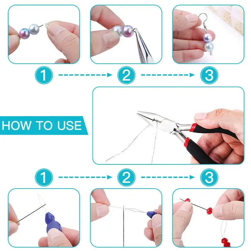 Jewelry Making Supplies Kit with Tools, Copper Wires, Thread, and Findings for Jewelry Making