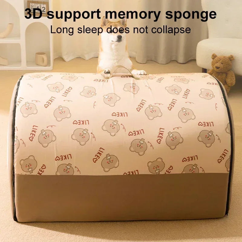 Big Dog Kennel Warm Winter Dog House Mat Detachable Washable Dogs Bed Nest Deep Sleep Tent for Medium Large Dogs House Supplies