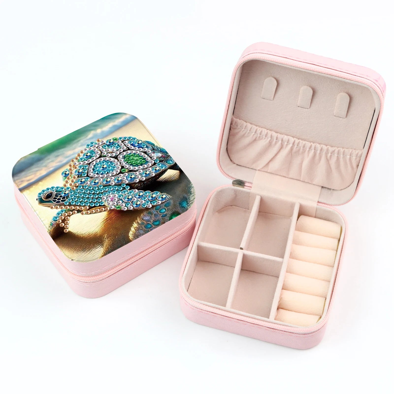 Diamond Painting Jewelry Organizer Box kit,flora and fauna DIY Jewelry Box for Adults,Portable Jewelry Case Jewelry storage Gift