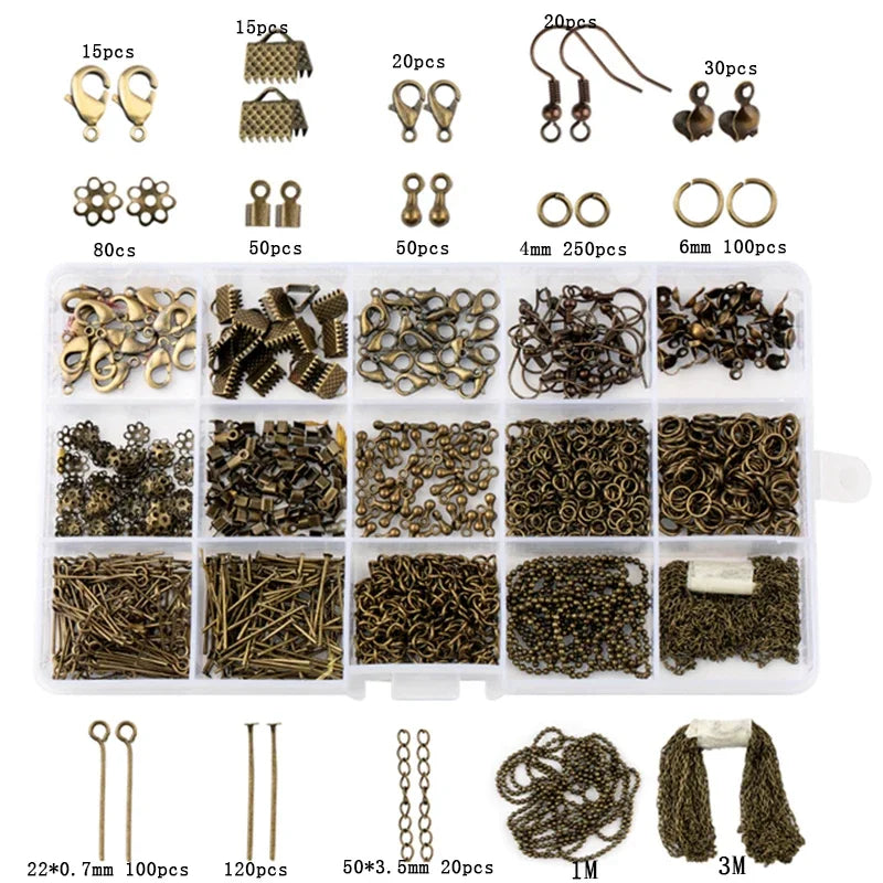 Jewelry Making Supplies Kit with Tools, Copper Wires, Thread, and Findings for Jewelry Making