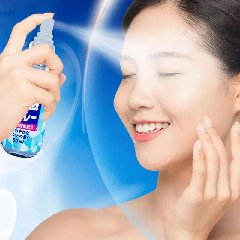 Portable summer cooling spray for outdoor military training to cool down and prevent heatstroke. Portable cooling agent for home