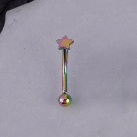 Fashion Stainless Steel Eyebrow Rings Piercing Jewelry Star Heart Colorful Cross Eyebrow Stad Eyebrow Bone Nail