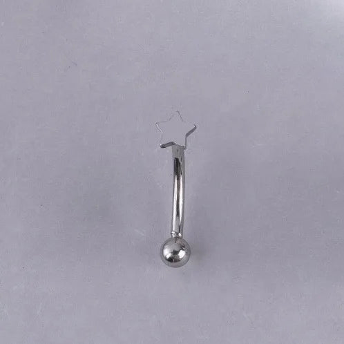 Fashion Stainless Steel Eyebrow Rings Piercing Jewelry Star Heart Colorful Cross Eyebrow Stad Eyebrow Bone Nail