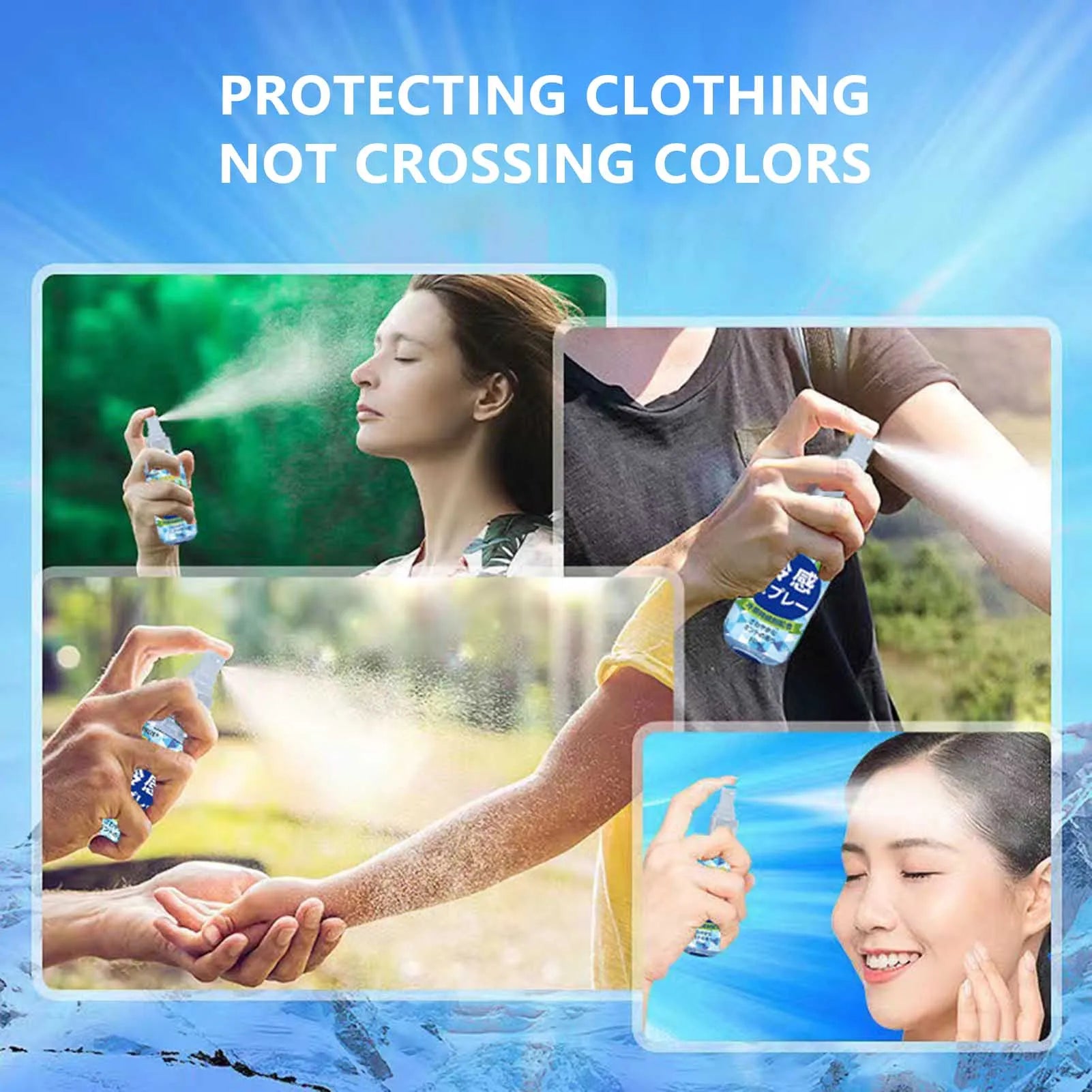 50ml Cooling Mist Spray Instant Body Relief Portable Summer Heat Relief Essential For Outdoor Activities Cooling Accessories