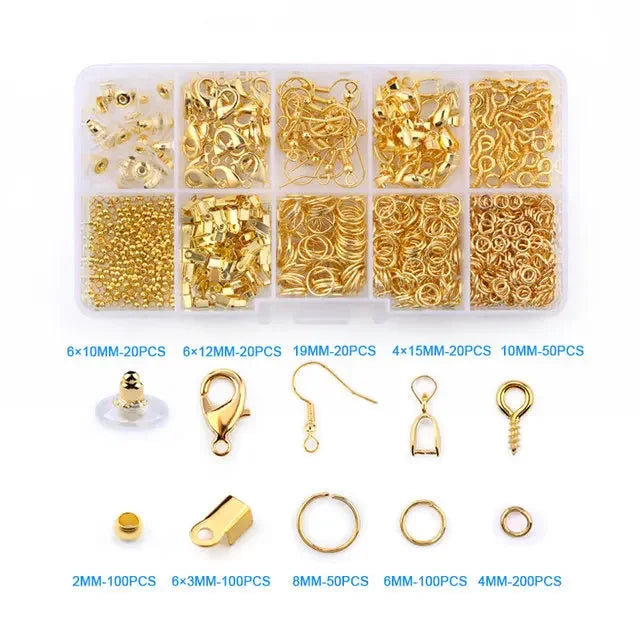 Jewelry Making Supplies Kit with Tools, Copper Wires, Thread, and Findings for Jewelry Making