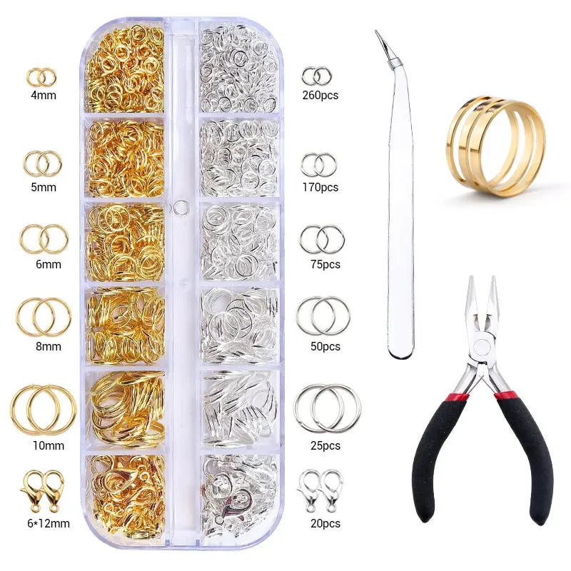 Jewelry Making Supplies Kit with Tools, Copper Wires, Thread, and Findings for Jewelry Making