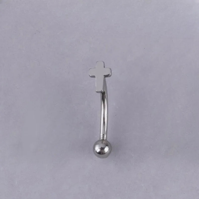 Fashion Stainless Steel Eyebrow Rings Piercing Jewelry Star Heart Colorful Cross Eyebrow Stad Eyebrow Bone Nail