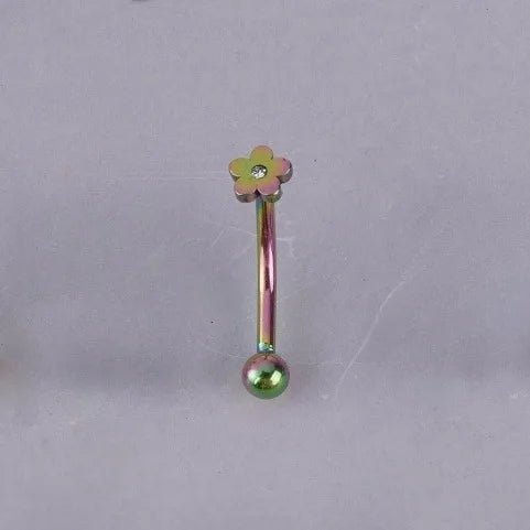Fashion Stainless Steel Eyebrow Rings Piercing Jewelry Star Heart Colorful Cross Eyebrow Stad Eyebrow Bone Nail