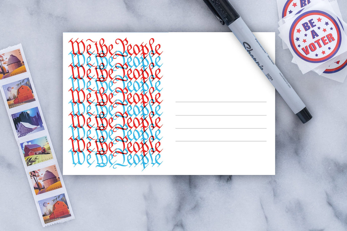 We The People – Blank 4x6 Voter Postcards | Voter Mailbag