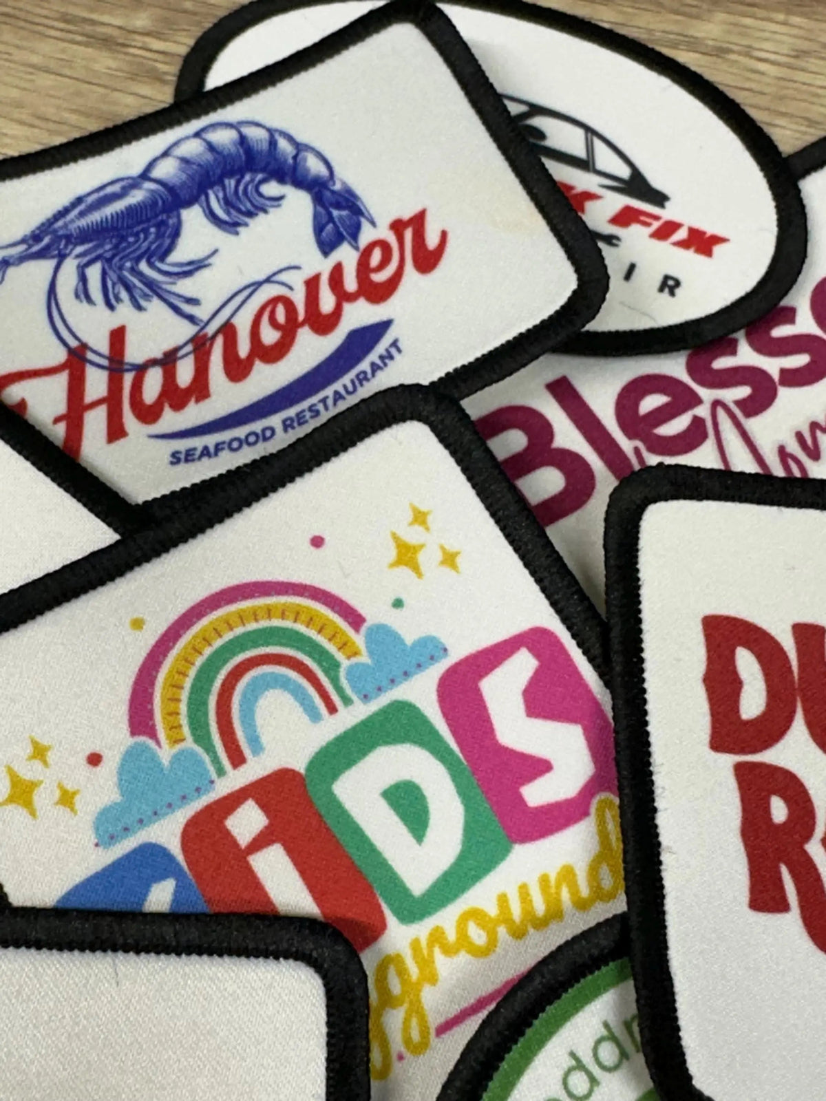 Custom Full Color Iron On Patches for Apparel Branding and Logos