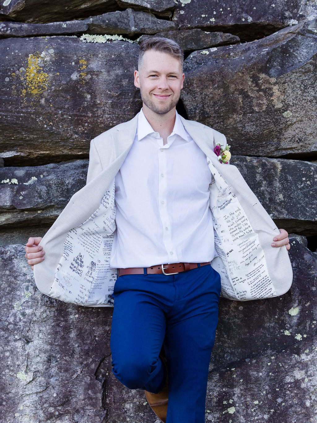 The Love Notes Custom Suit Lining