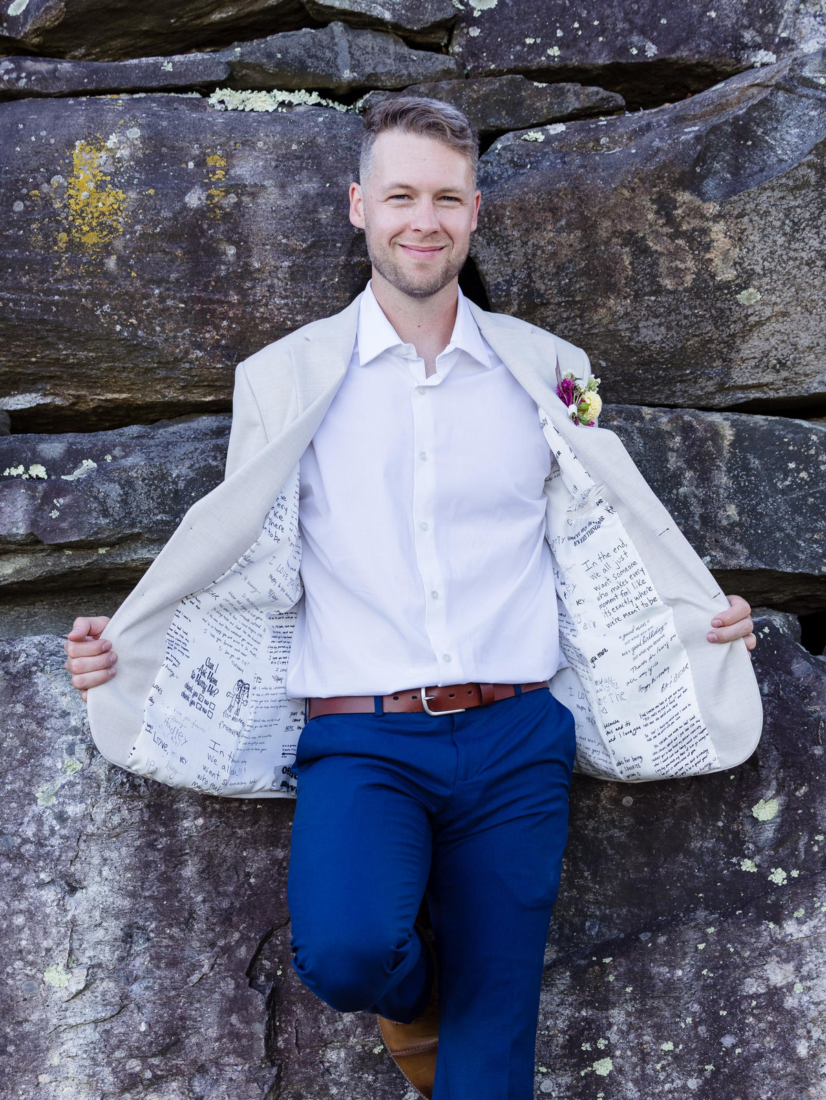 The Love Notes Custom Suit Lining