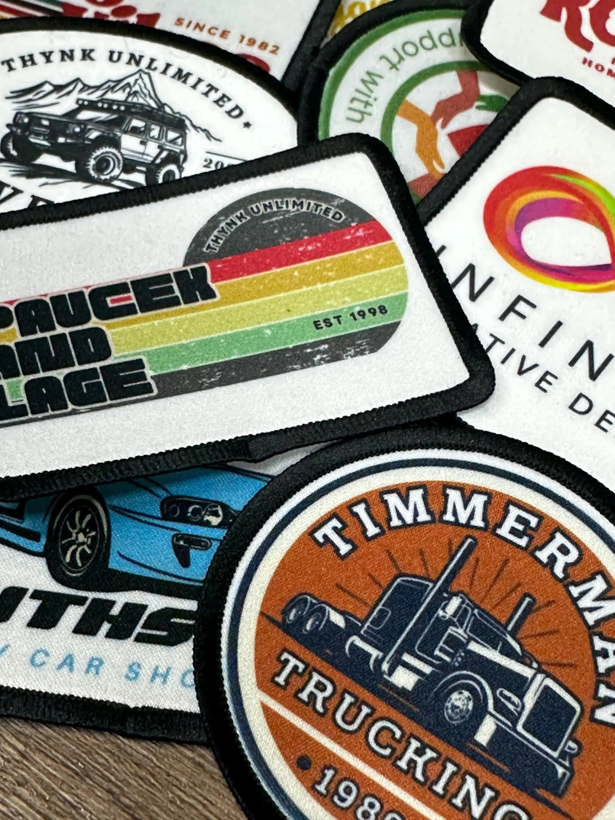 Custom Full Color Iron On Patches for Apparel Branding and Logos