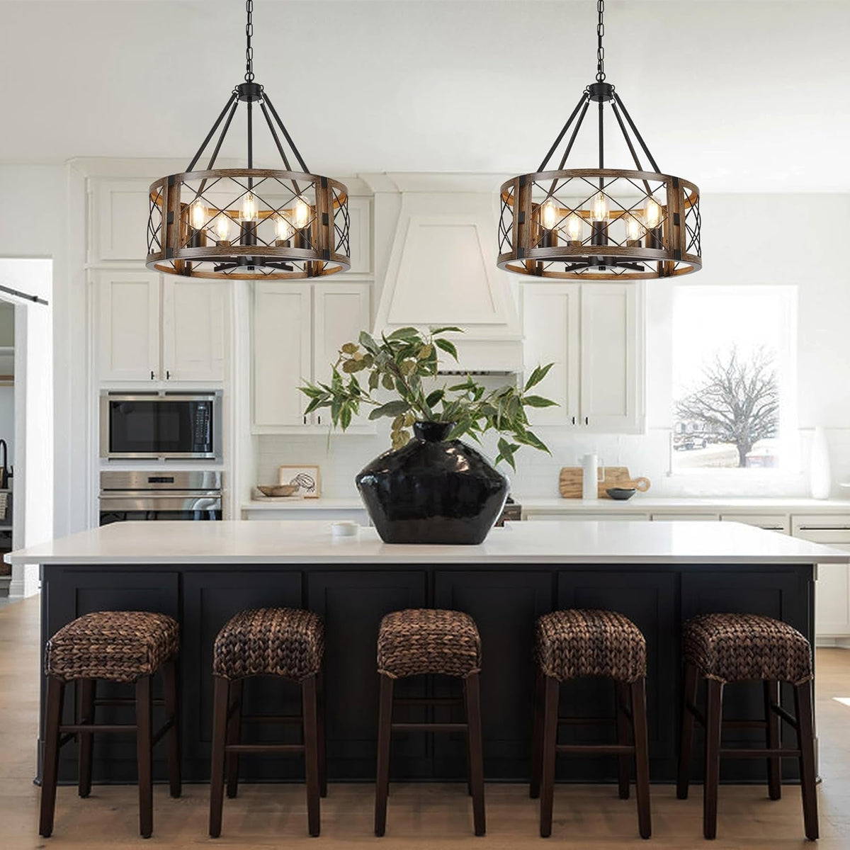 Farmhouse Round Chandelier