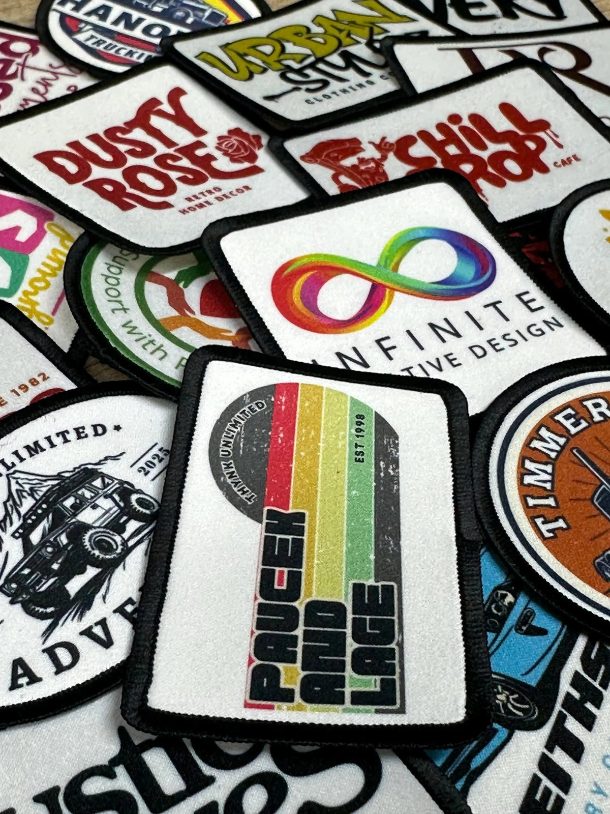 Custom Full Color Iron On Patches for Apparel Branding and Logos