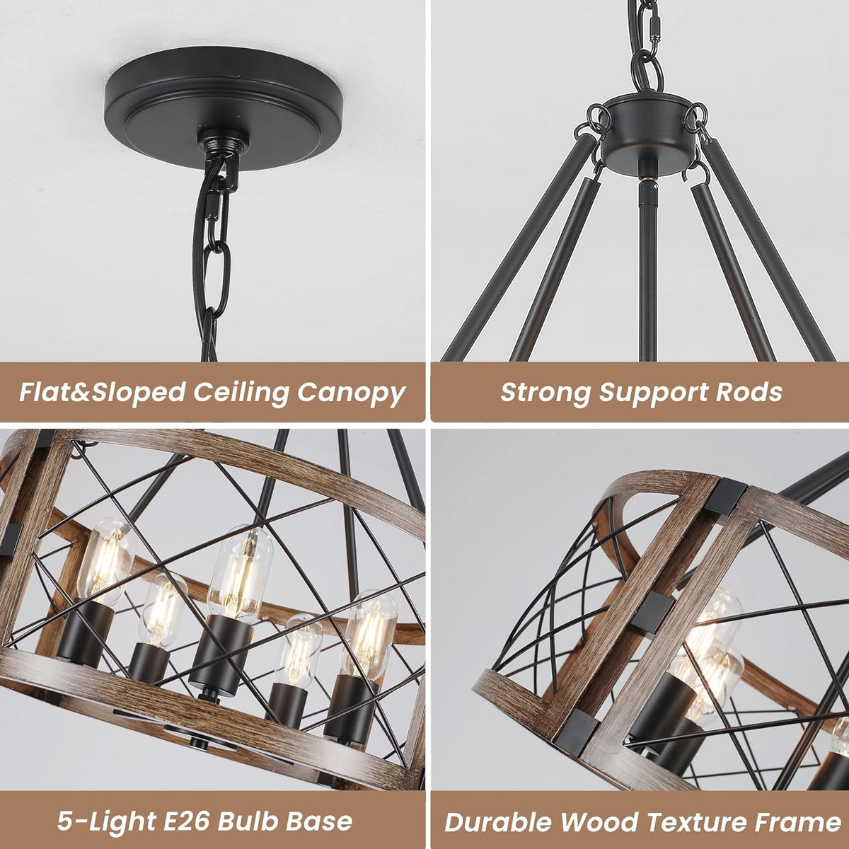 Farmhouse Round Chandelier