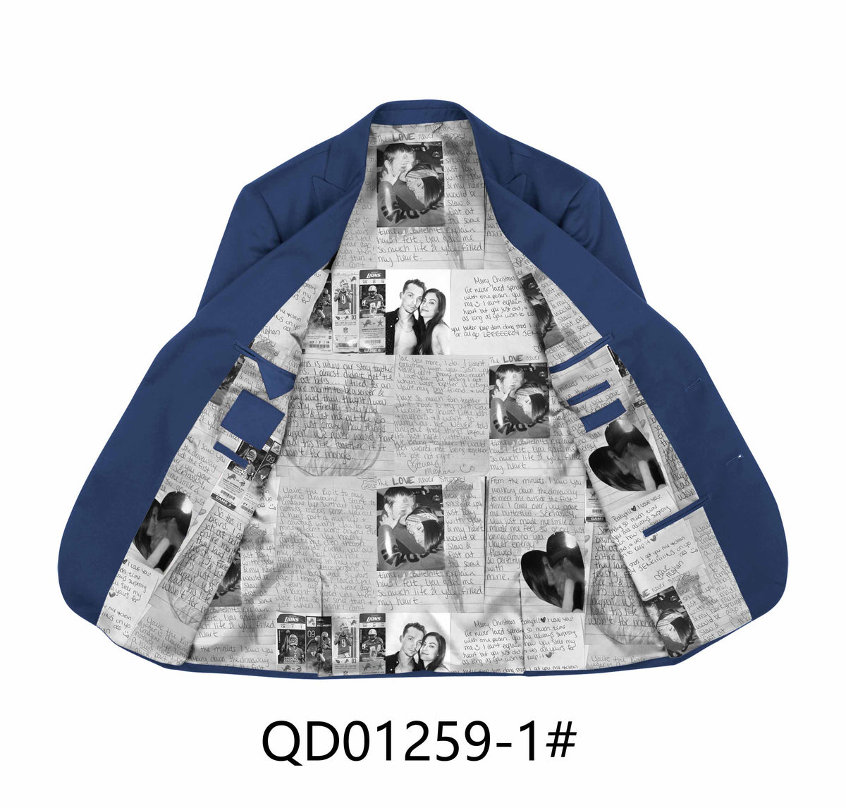 The Love Notes Custom Suit Lining