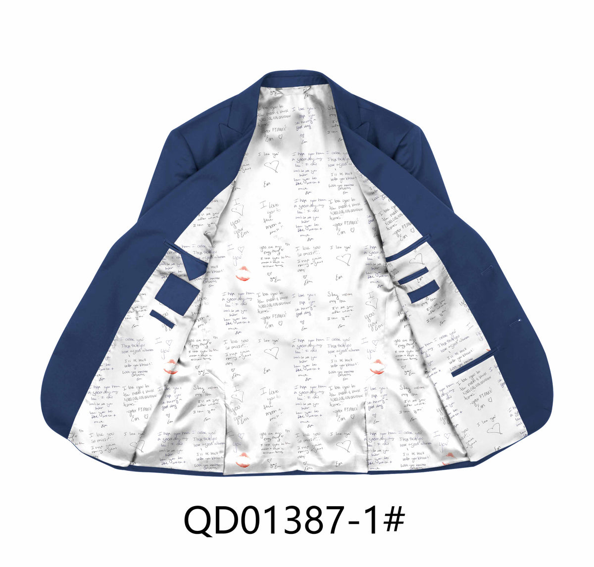The Love Notes Custom Suit Lining