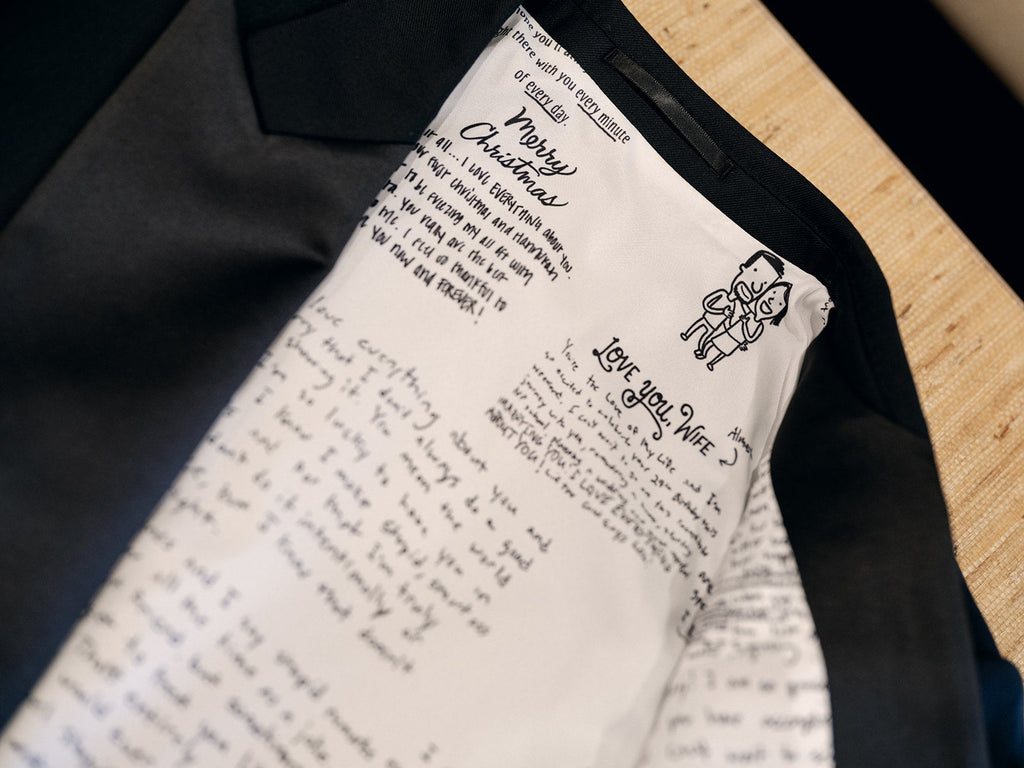 The Love Notes Custom Suit Lining