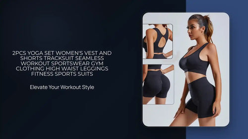 2pcs Yoga Set Women's Vest And Shorts Tracksuit Seamless Workout Sportswear Gym Clothing High Waist Leggings Fitness Sports Suits by@Outfy