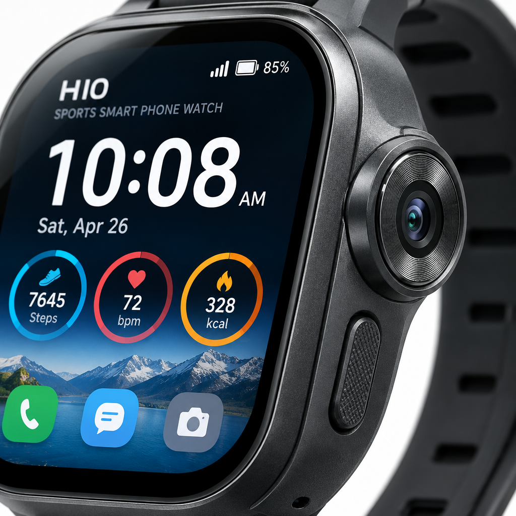 Smart phone watch close-up